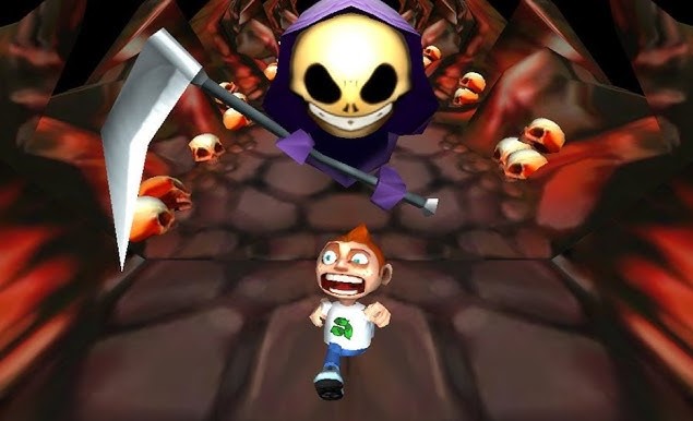 Running Fred is an endless adventure, challenge, and survival game. Players travel through various landscapes, including dark caves and eerie forests, collecting cash and power-ups along the way.